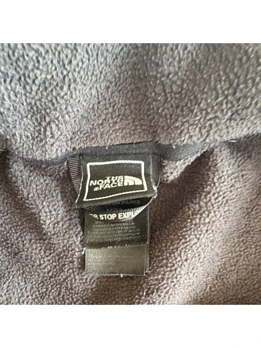 The North Face Men's Black Solid Full Zip Logo Fleece Jacket Size M